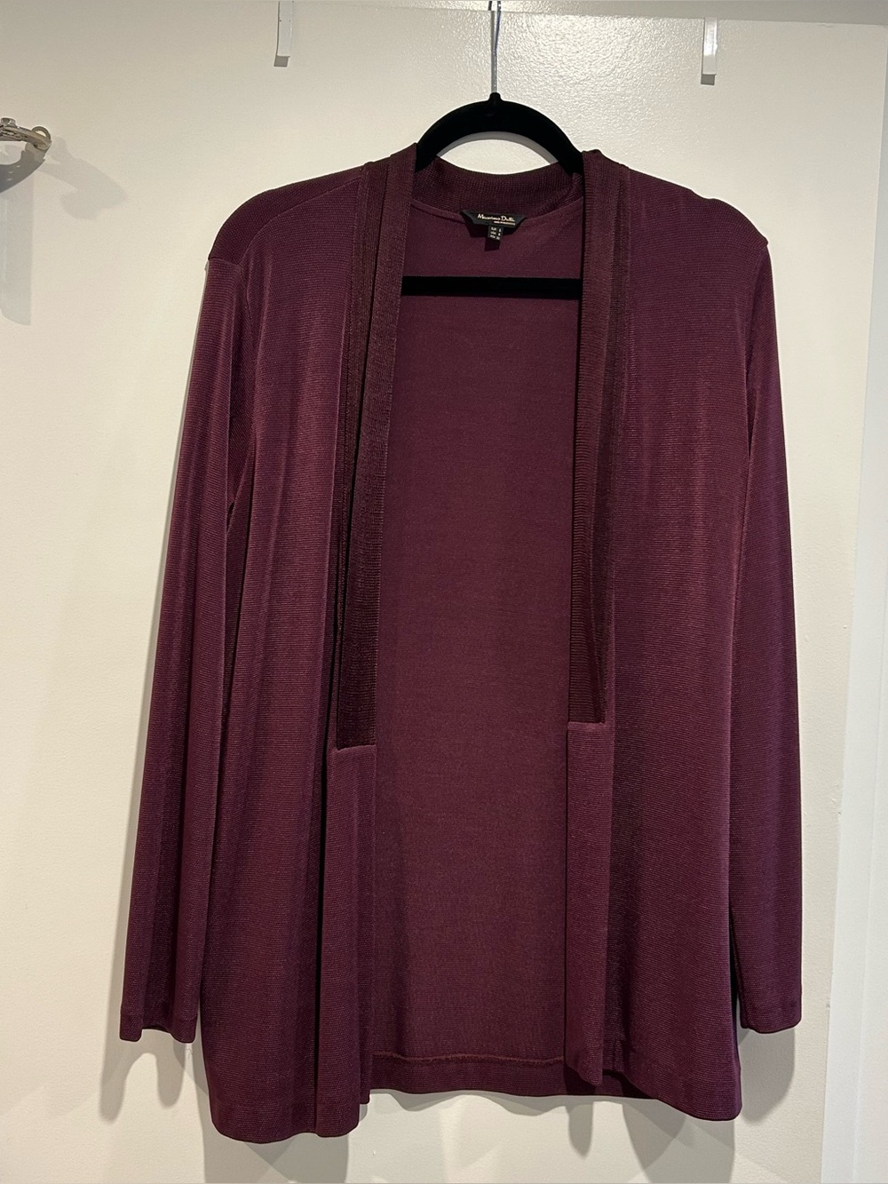 Massimo Dutti Thin Cardigan Jacket - Plum